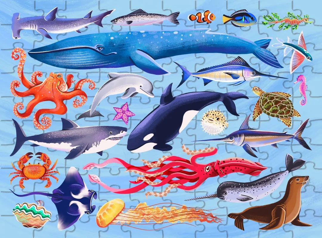 100-Piece Junior Jigsaw Explore 24: Sea Creatures