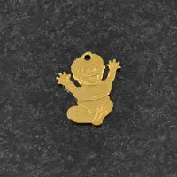 11x13mm Baby Boy Charm, Vintage Brass, pk20