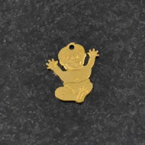 11x13mm Baby Boy Charm, Vintage Brass, pk20