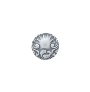 13mm Round Ornamental Medallion, Classic Silver, pk/6