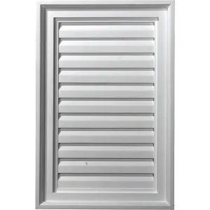 16'W x 16'H Rectangle Urethane Gable Vent Louver, Non-Functional