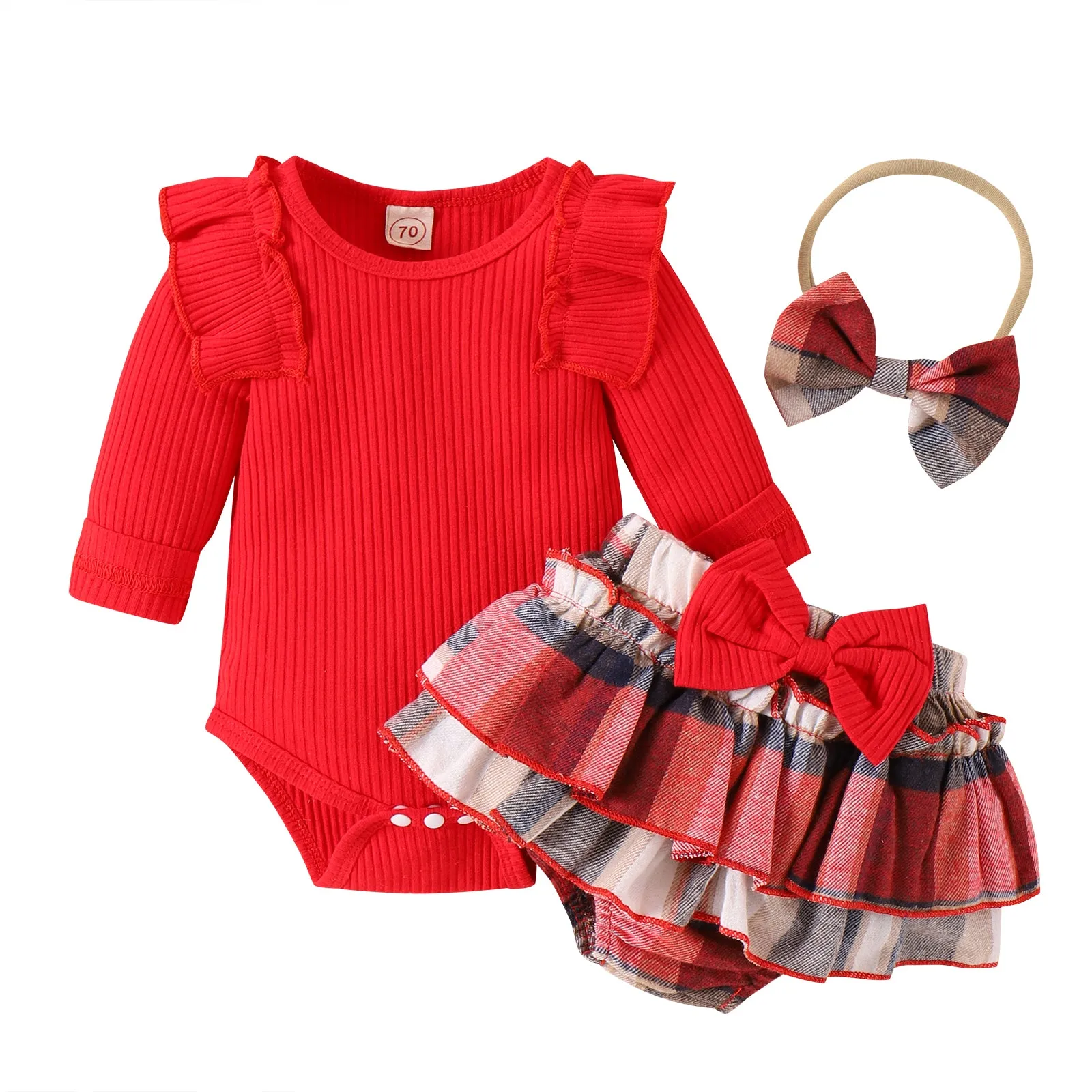 2-Piece Grid Baby Set