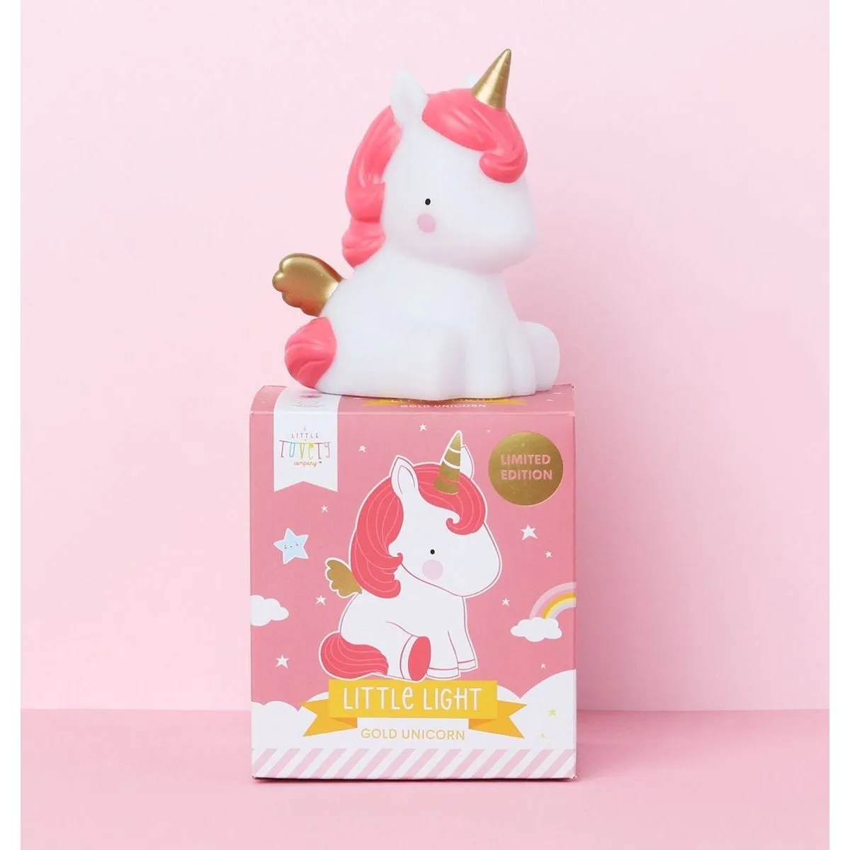 A Little Lovely Company Little Light Unicorn - Gold