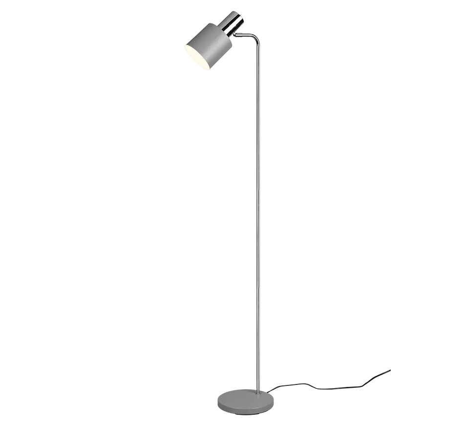 Adam Task/Reading Floor Lamp- Grey/Black & Gold