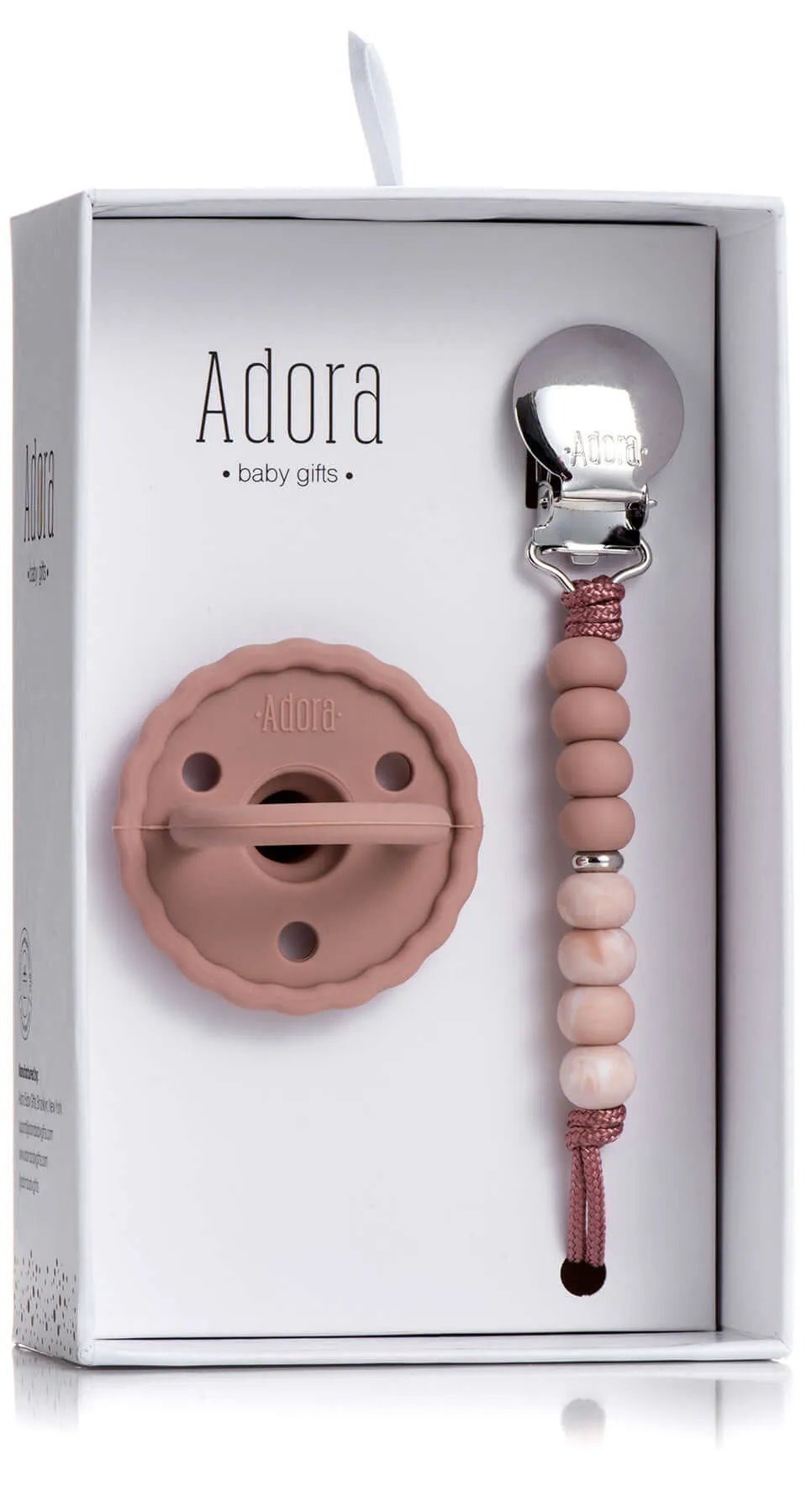 Adora Scalloped Ombre Pacifier Clip Set