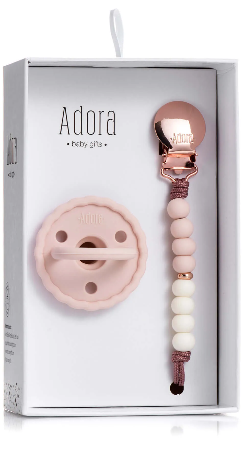 Adora Scalloped Ombre Pacifier Clip Set