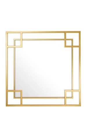 Art Deco Gold Geometric Frame Mirror | Eichholtz Morris