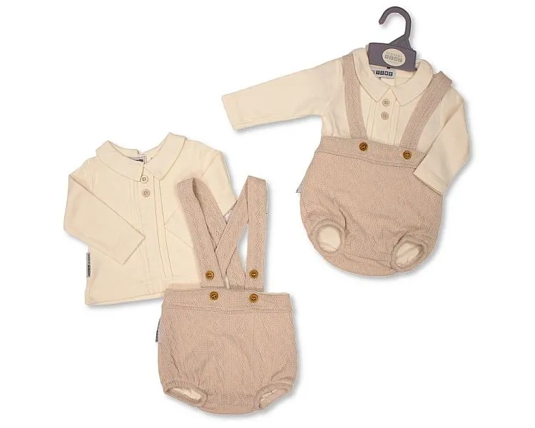 Baby 2 Pieces Short Dungaree Set (NB-6m) (PK6) BIS-2020-2526T