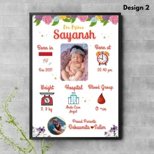 Baby Birth Frame - Design 2