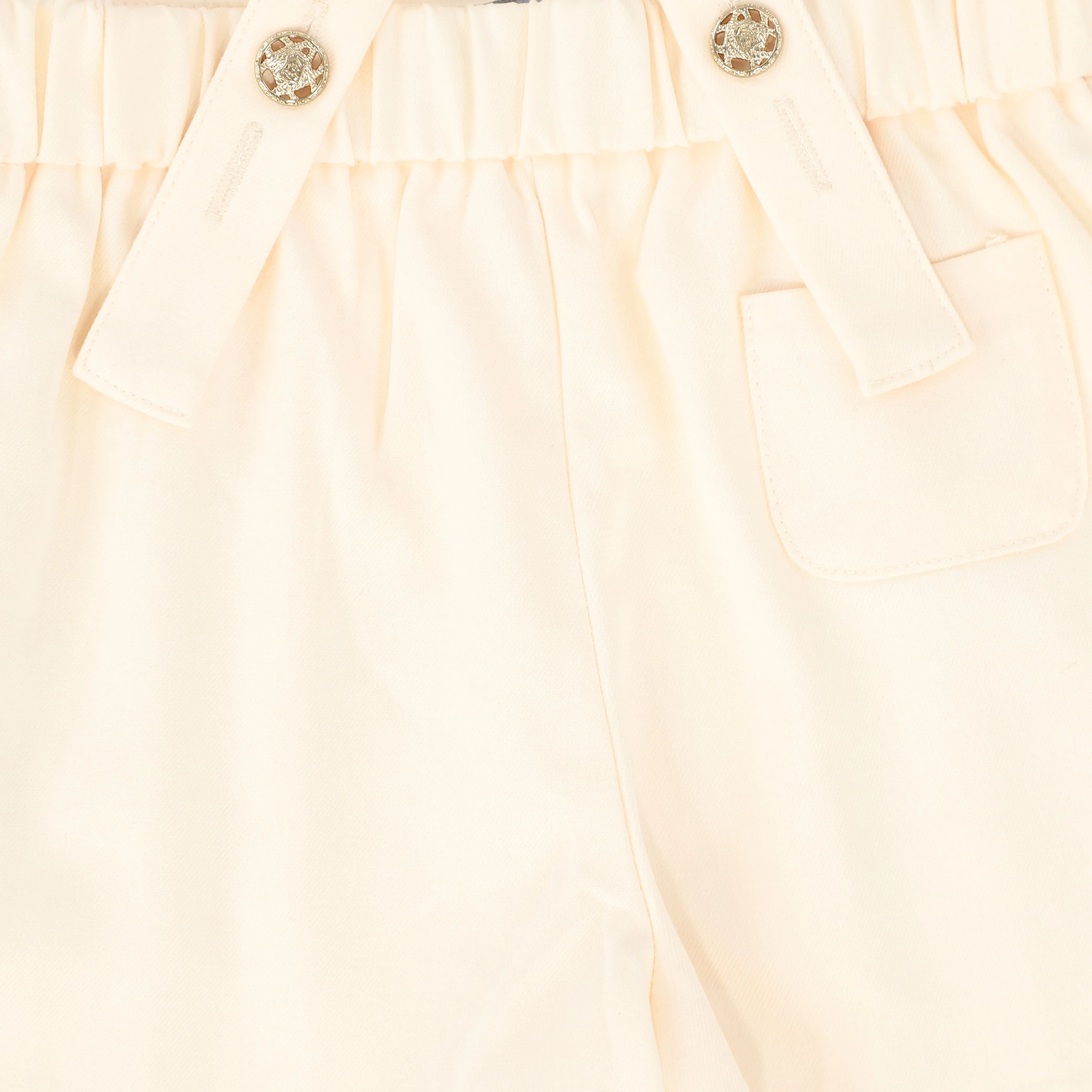 Bace Collection Cream Wool Pleated Overalls