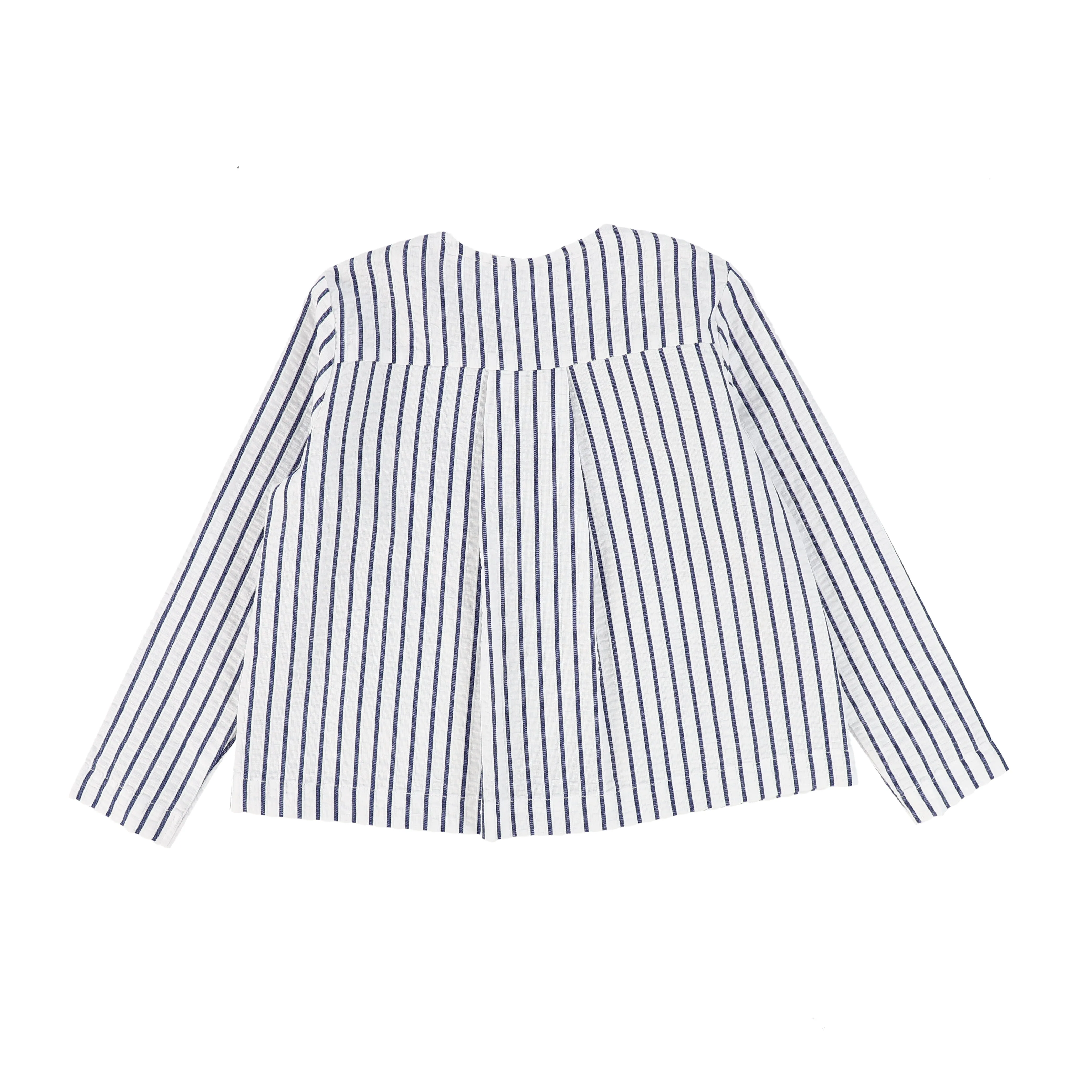 BACE COLLECTION NAVY/WHITE THICK STRIPED BLAZER [FINAL SALE]