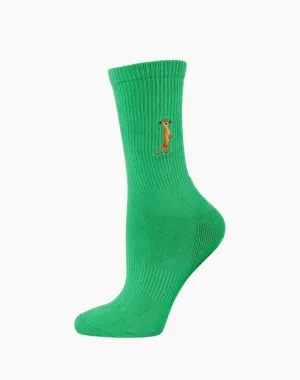 Bamboozld: Womens Meerket Zoo Conservation Sock - Green