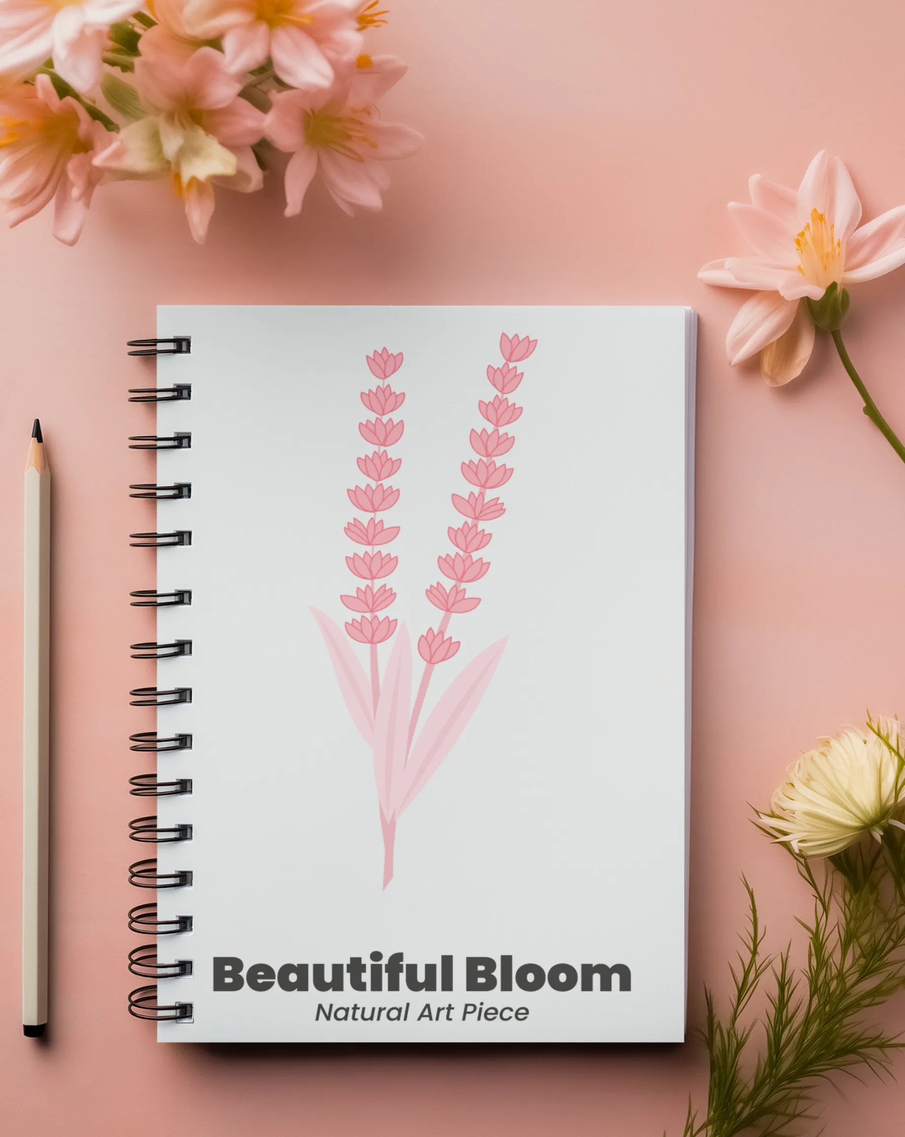 Beautiful Bloom A5 Spiral Notebook