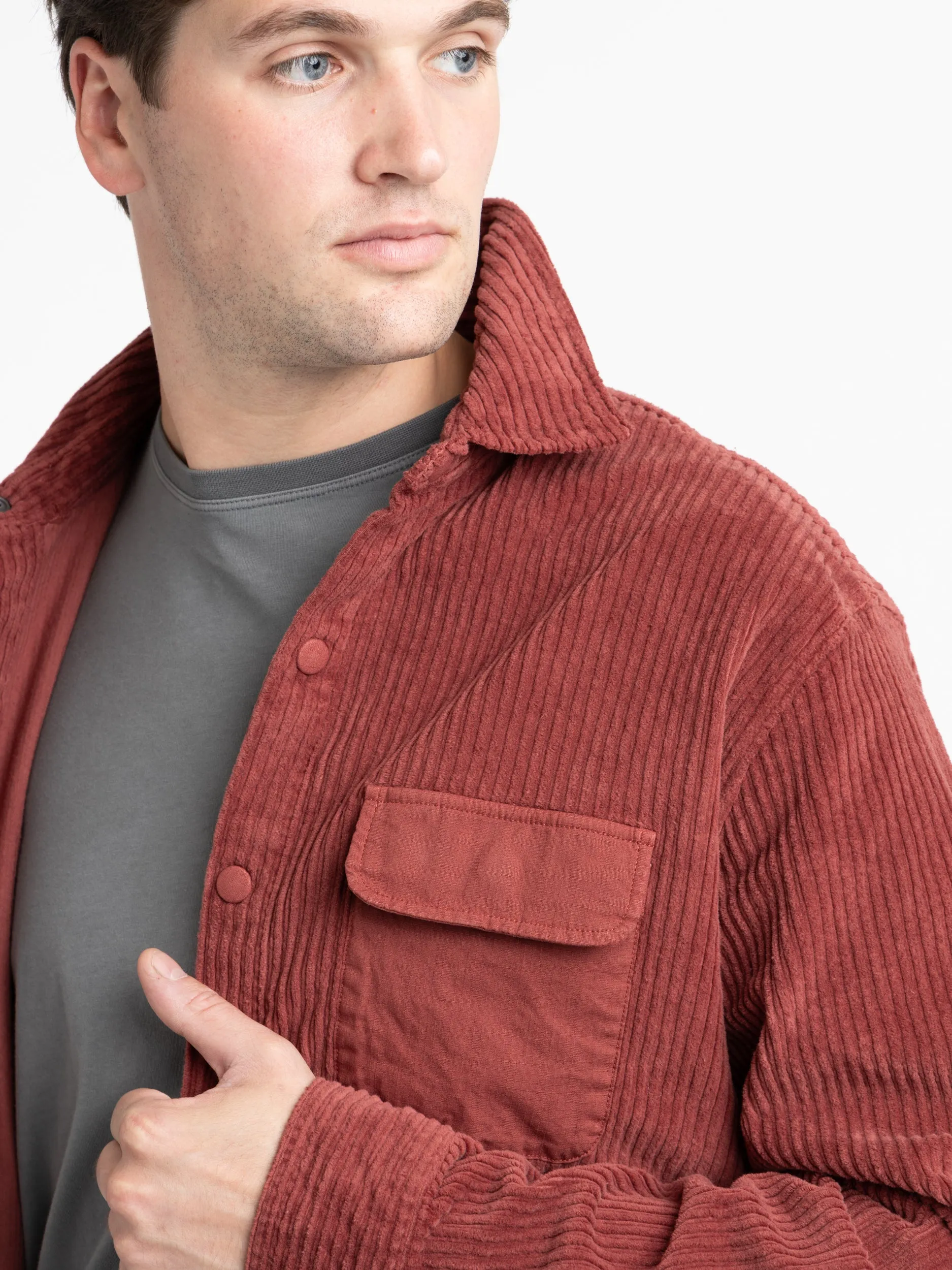 Berry Corduroy Overshirt