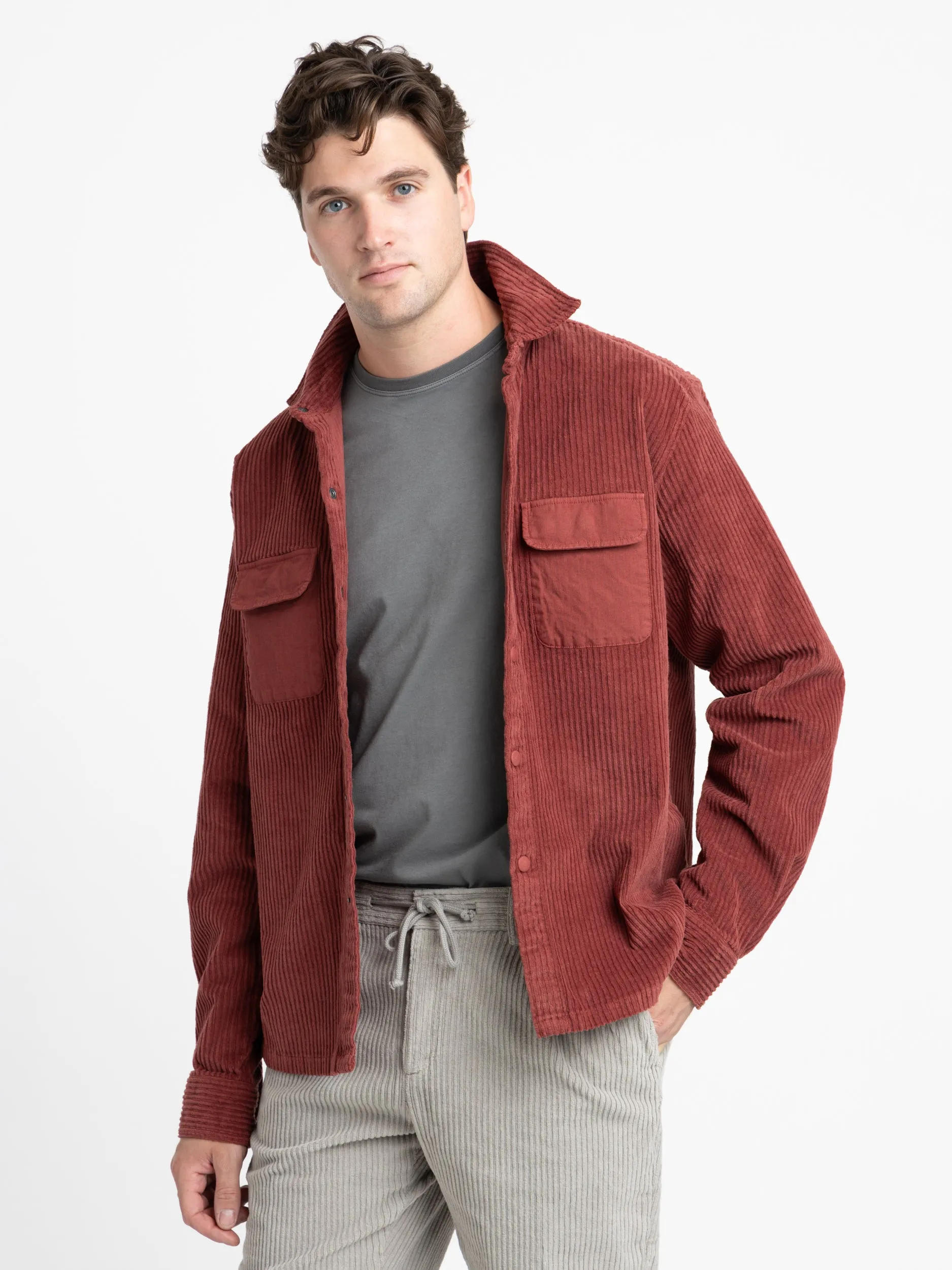 Berry Corduroy Overshirt