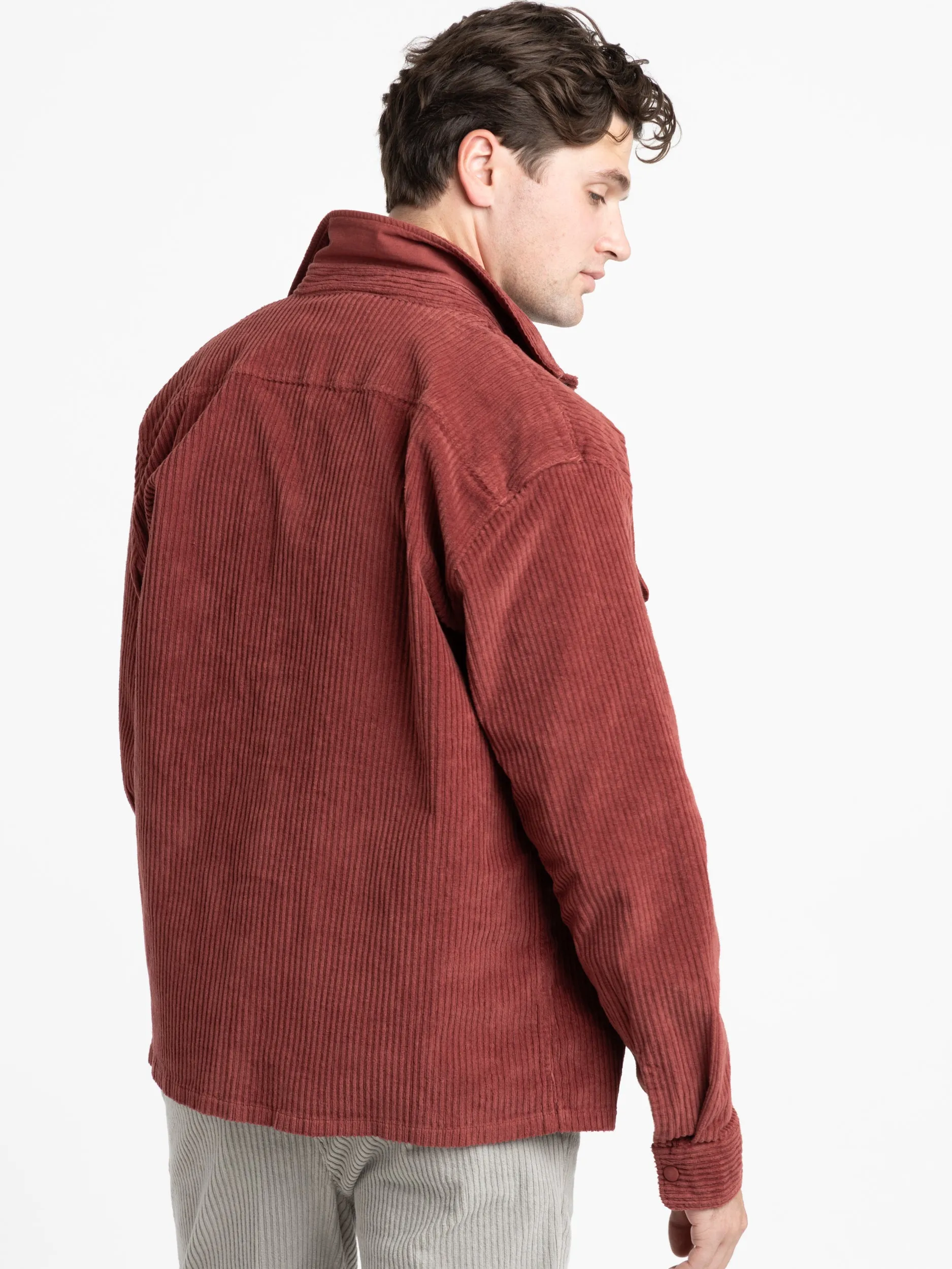 Berry Corduroy Overshirt