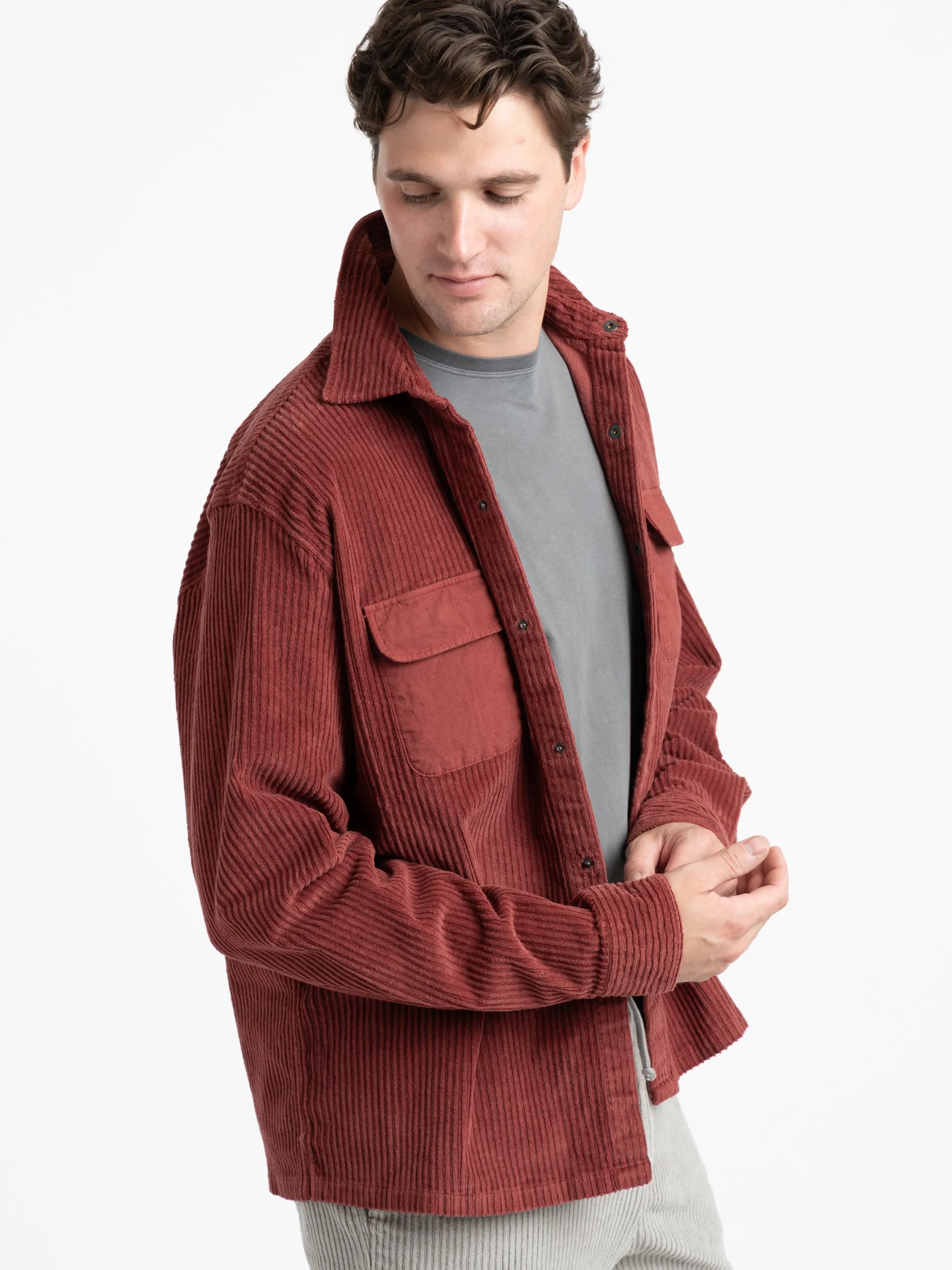 Berry Corduroy Overshirt