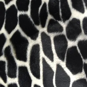 Black Giraffe Velboa Faux Fur