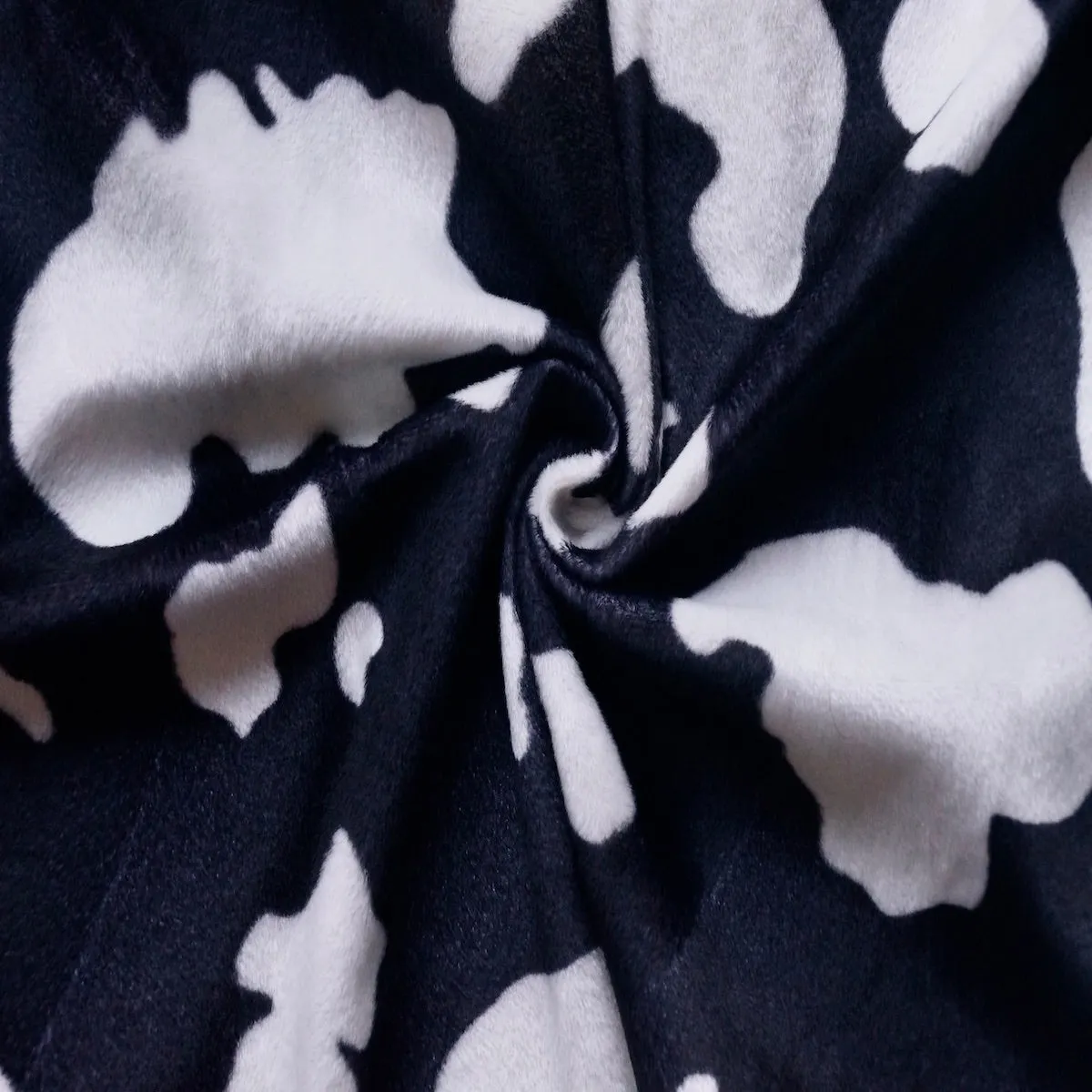 Black White II Cow Velboa Faux Fur