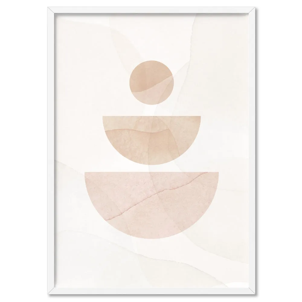 Boho Aquarelle Geo I - Art Print