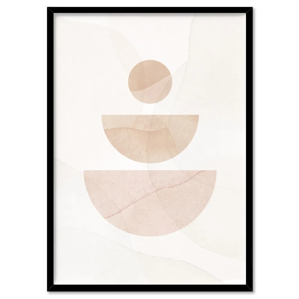 Boho Aquarelle Geo I - Art Print