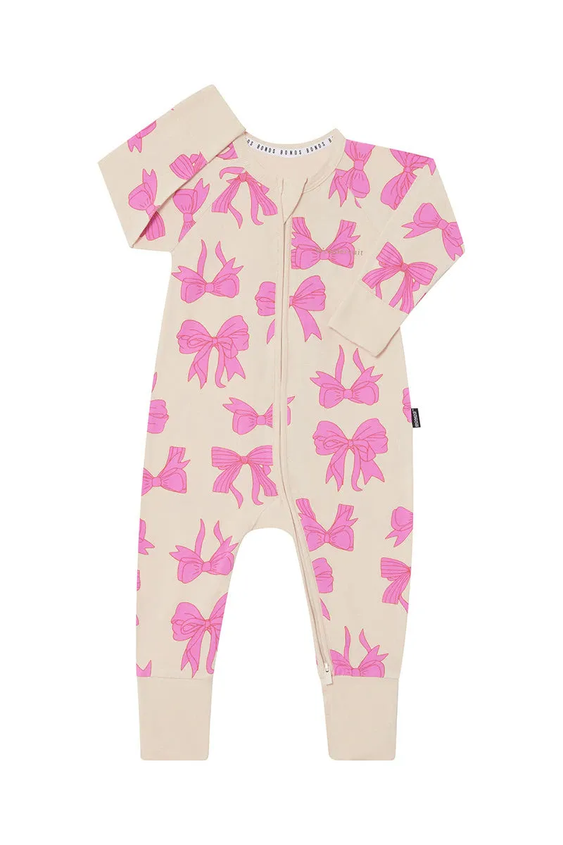 Bonds Zip Wondersuit - Bow-Tiful Bows Pink