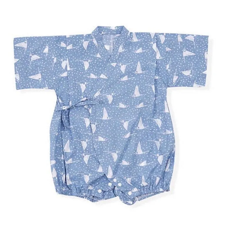 Light Blue Mixed Borny Tie-Side Onesie - Size Optimization