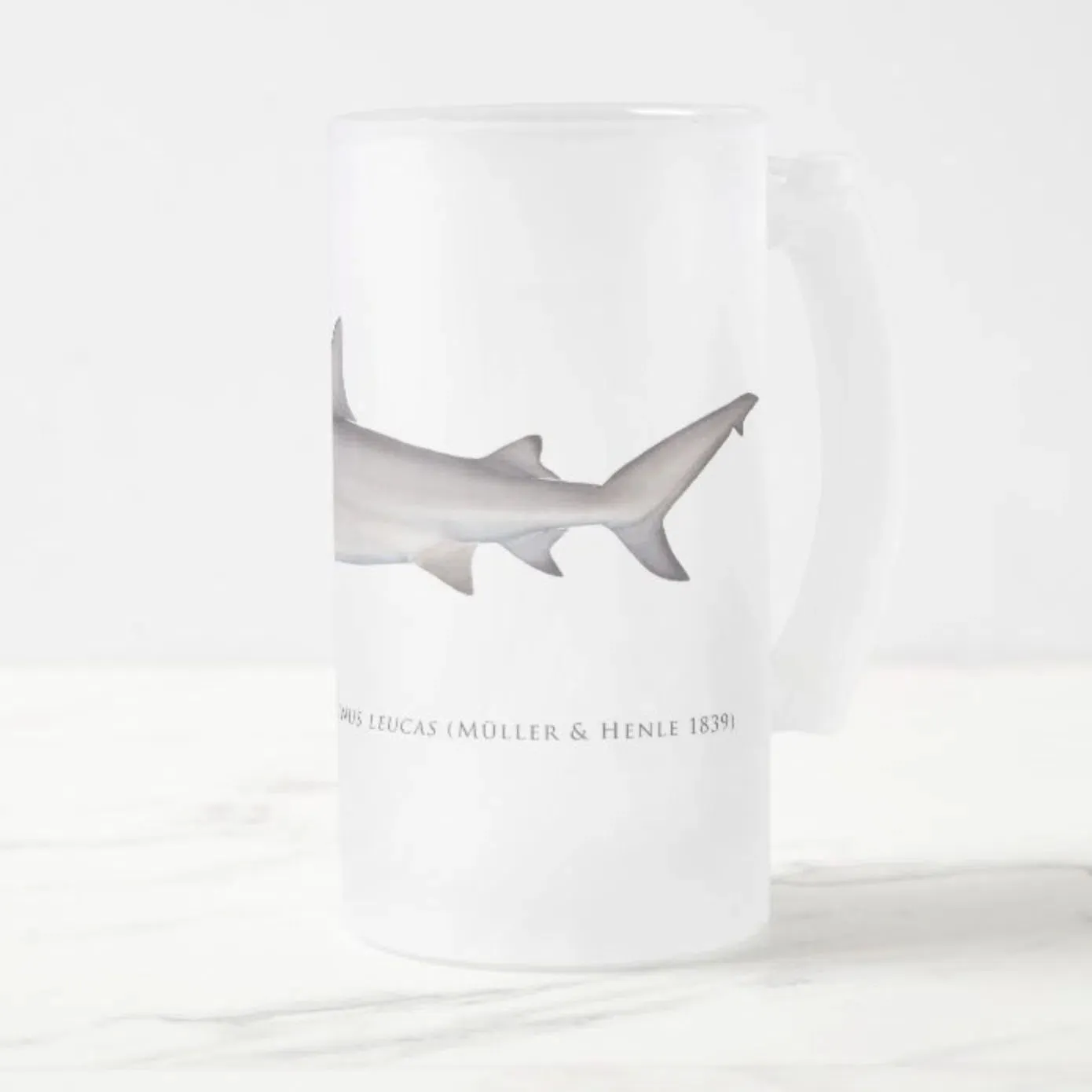 Bull Shark - Frosted Glass Stein