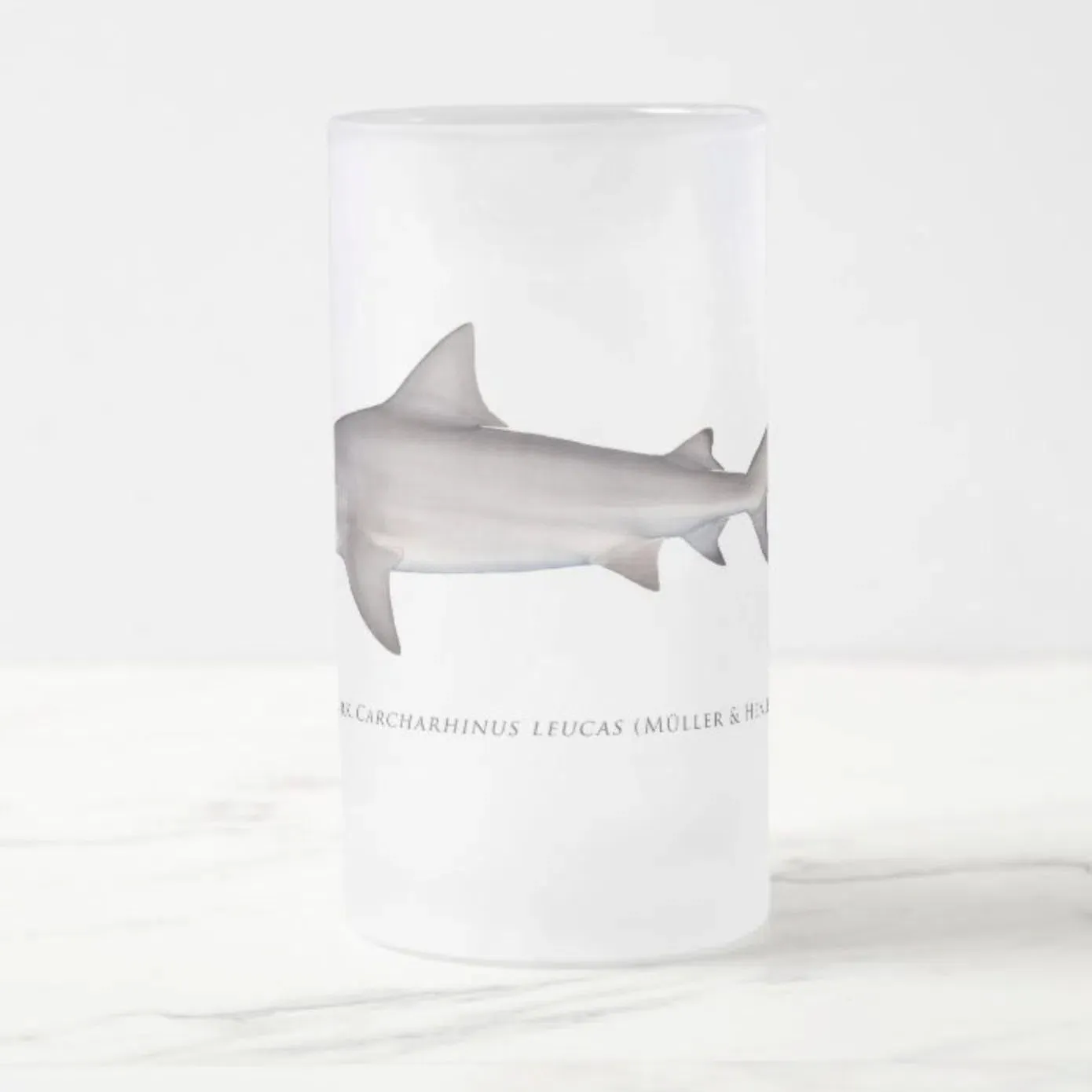 Bull Shark - Frosted Glass Stein