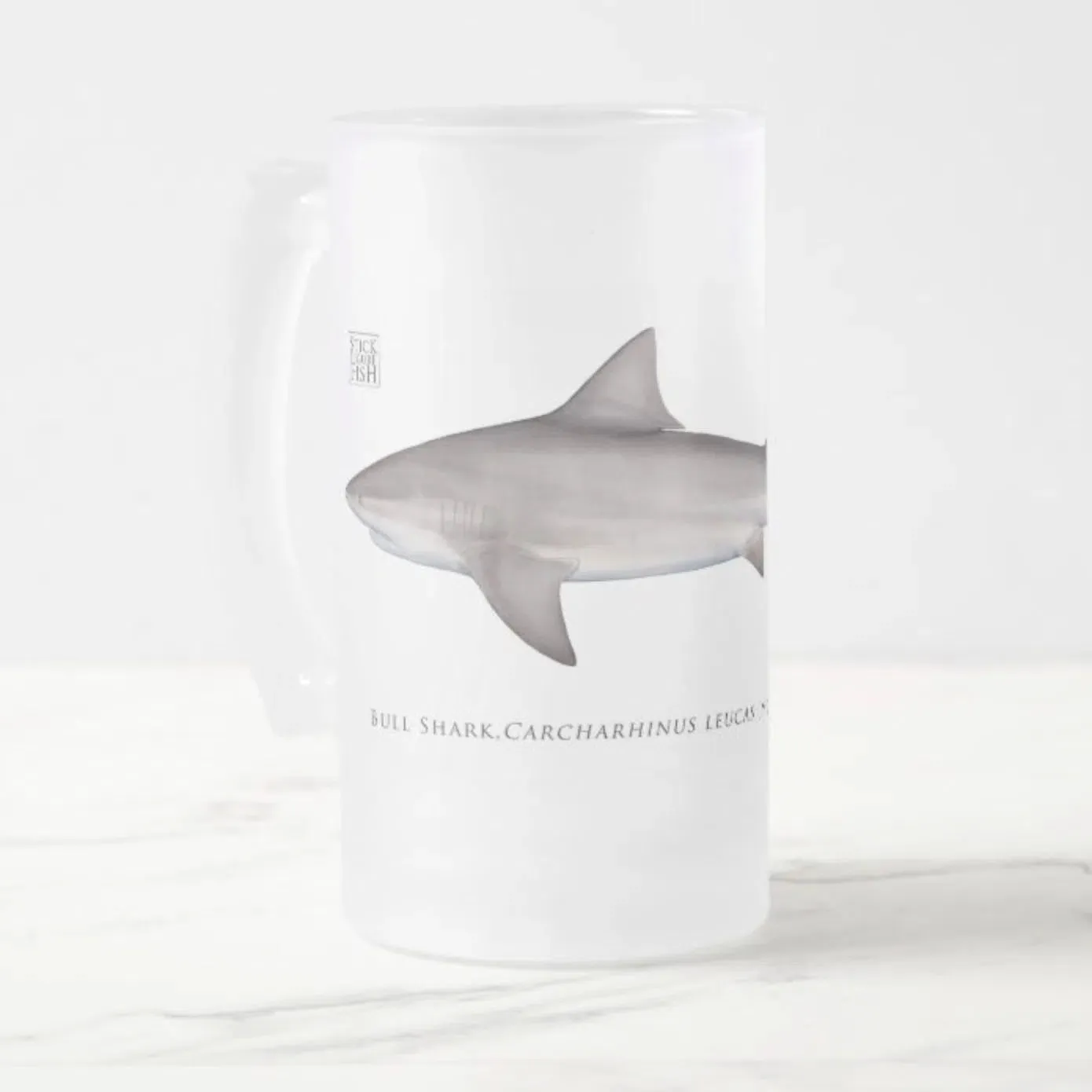 Bull Shark - Frosted Glass Stein