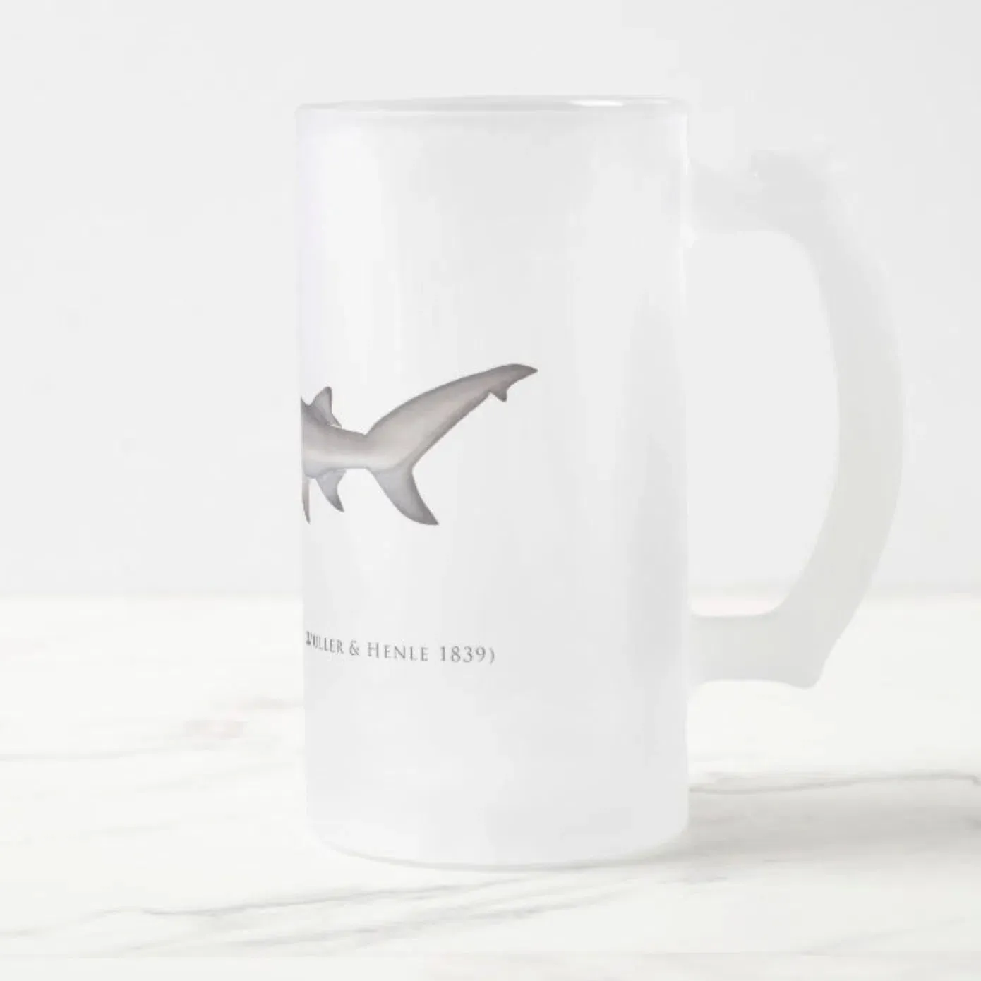 Bull Shark - Frosted Glass Stein