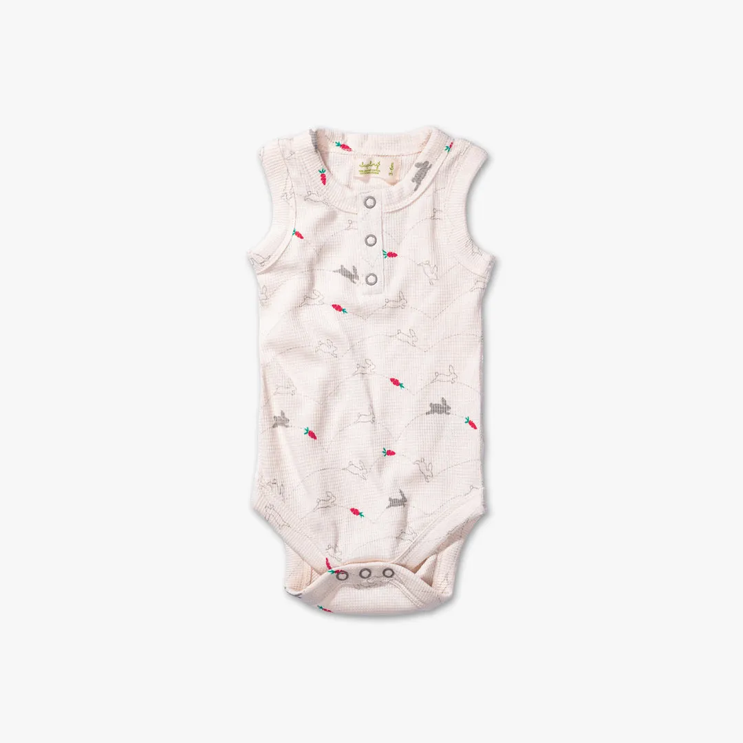 Bunnies Waffle Tank Bodysuit