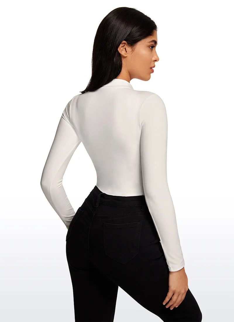 Butterluxe Mock Turtleneck Long Sleeve Bodysuits