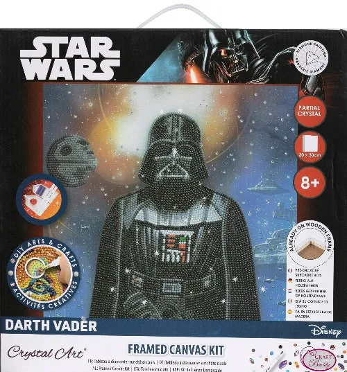 CAK-SWS702M: Darth Vader 30x30cm Crystal Art Kit