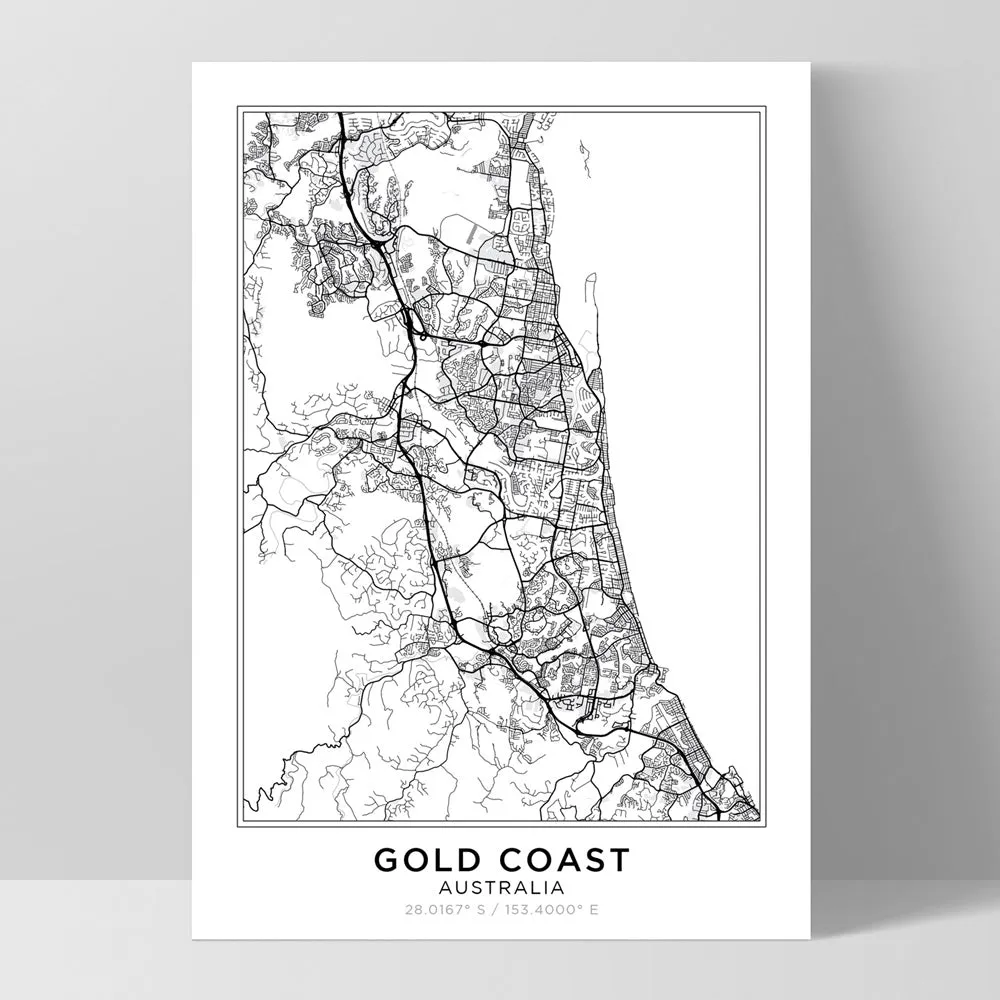 City Map | GOLD COAST - Art Print