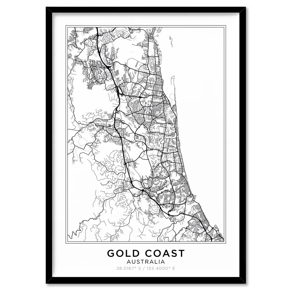 City Map | GOLD COAST - Art Print