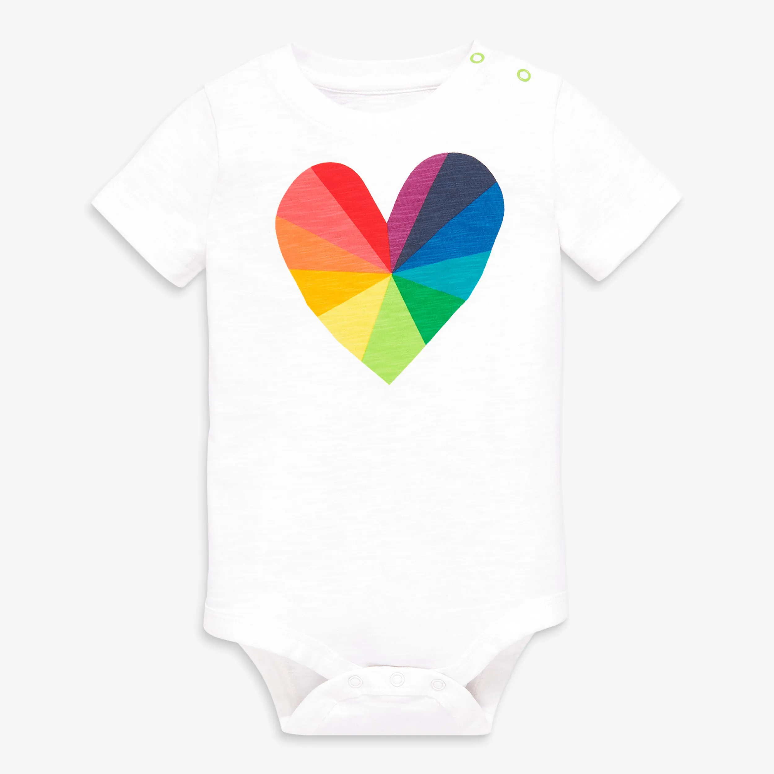 Clearance short sleeve babysuit in prism heart