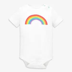 Clearance short sleeve painted rainbow babysuit