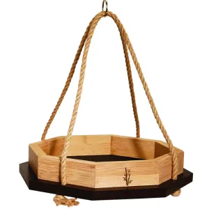 Contemporary Bamboo Octagon Platform Feeder