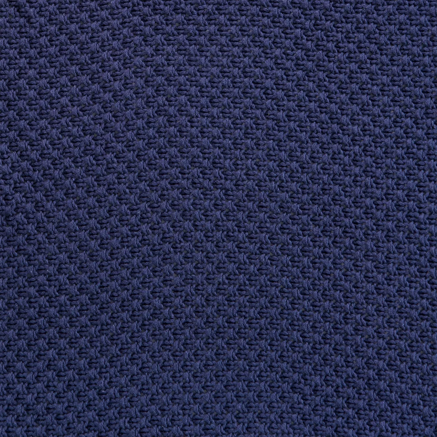 Cotton Knit Blanket - Navy