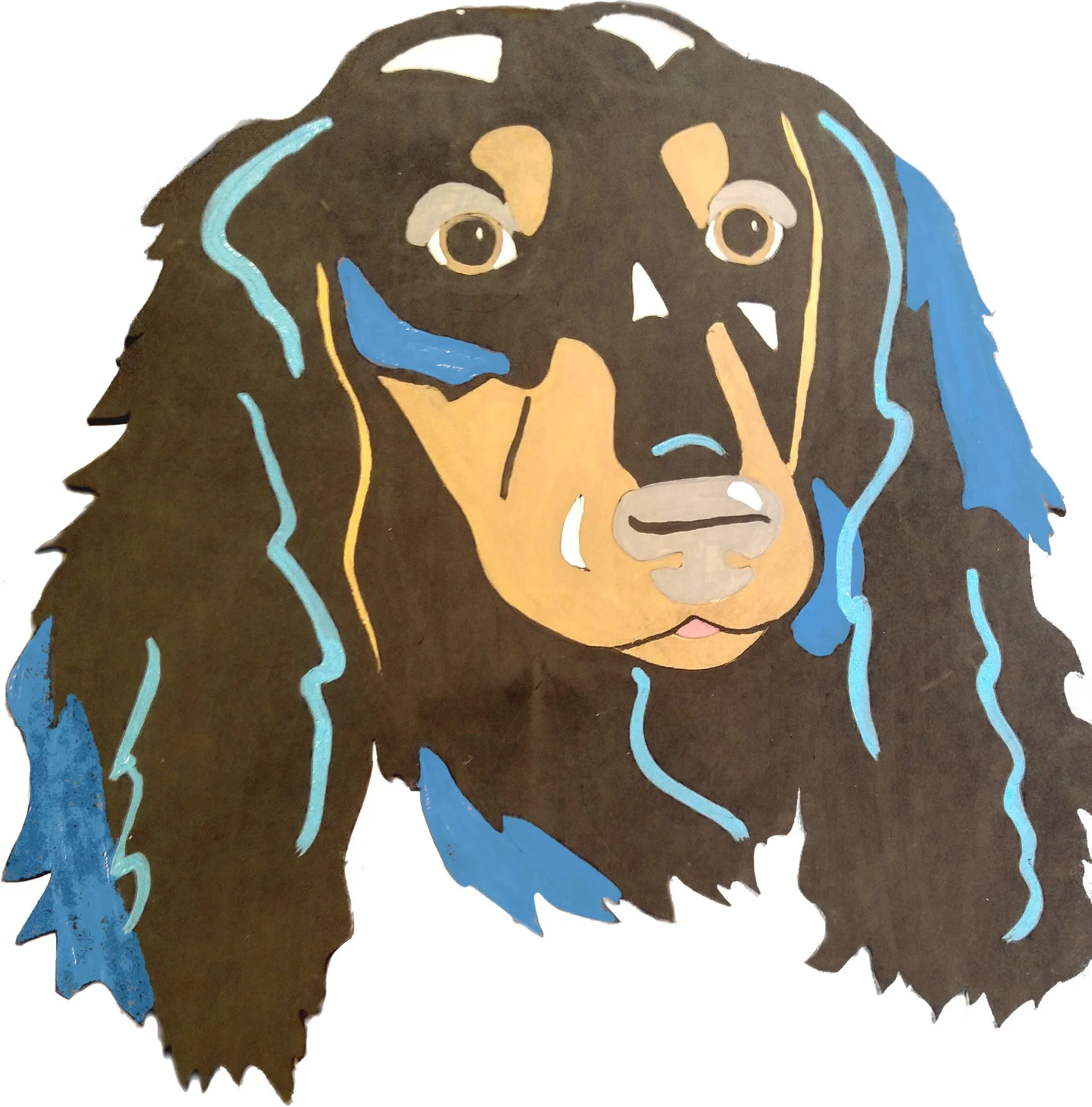 Dachshund Long Haired-DIY Pop Art Paint Kit