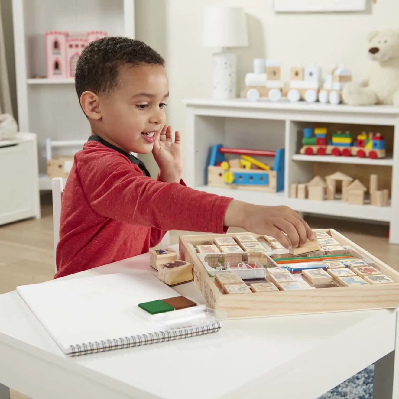 Deluxe Wooden Stamp Set - Animals