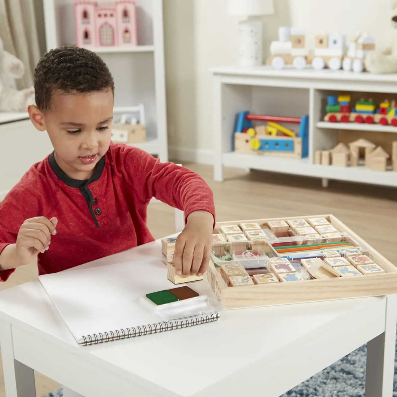 Deluxe Wooden Stamp Set - Animals