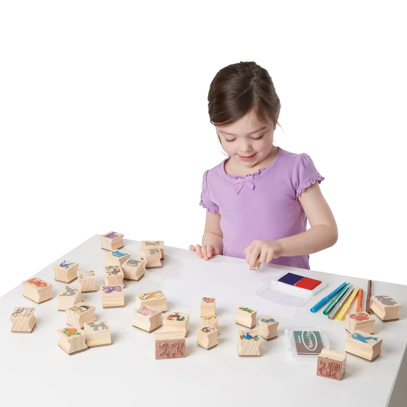 Deluxe Wooden Stamp Set - Animals