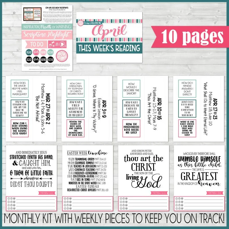 DISCOUNTED {ANNUAL BUNDLE: JAN-DEC} 2023 CFM New Testament Family Bulletin Board Kit (PRINTABLE)