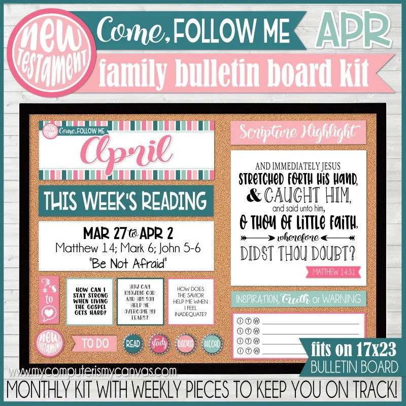 DISCOUNTED {ANNUAL BUNDLE: JAN-DEC} 2023 CFM New Testament Family Bulletin Board Kit (PRINTABLE)