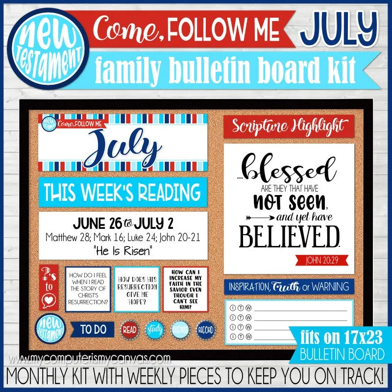 DISCOUNTED {ANNUAL BUNDLE: JAN-DEC} 2023 CFM New Testament Family Bulletin Board Kit (PRINTABLE)