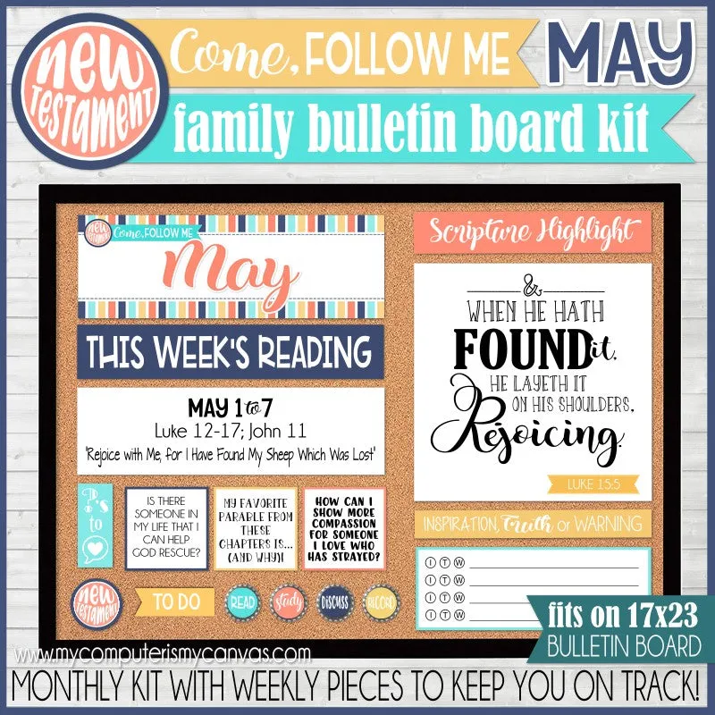 DISCOUNTED {ANNUAL BUNDLE: JAN-DEC} 2023 CFM New Testament Family Bulletin Board Kit (PRINTABLE)