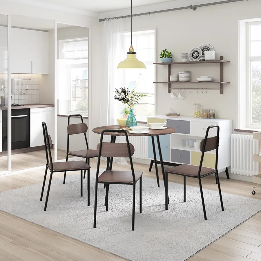 Elsie 4 Seater Round Dining Set