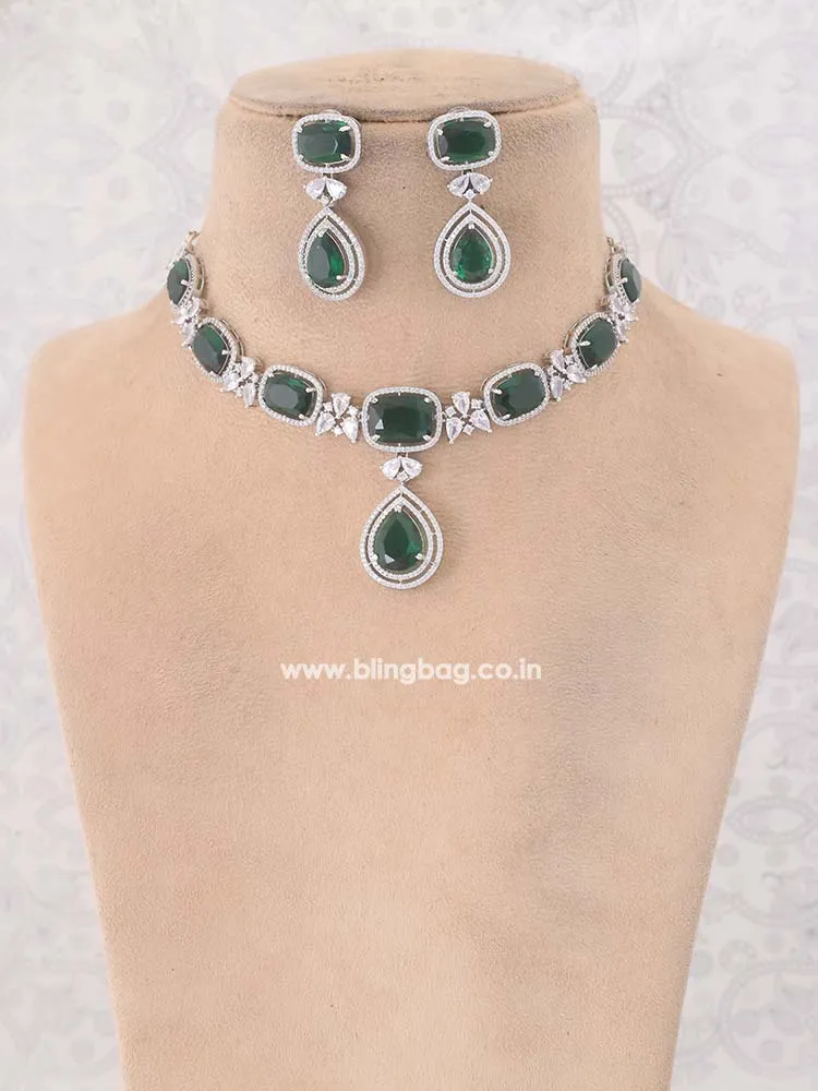 Emerald  Gabriela Zirconia Jewellery Set